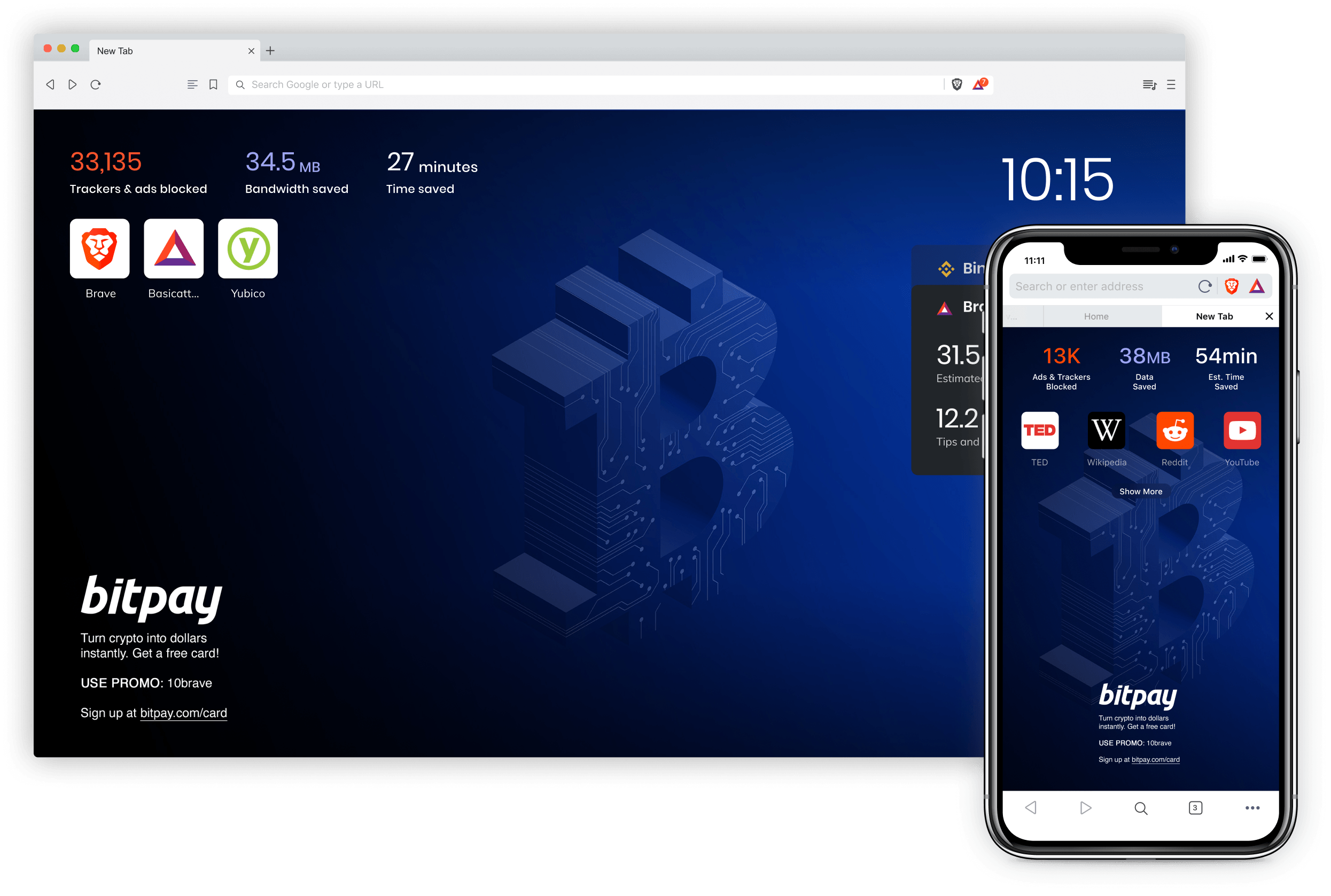 bitpay new tab page sponsorship